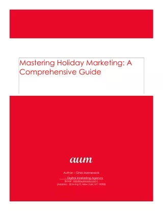 Mastering Holiday Marketing A Comprehensive Guide