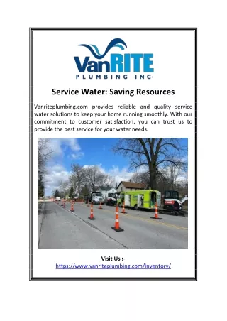 Service Water: Saving Resources