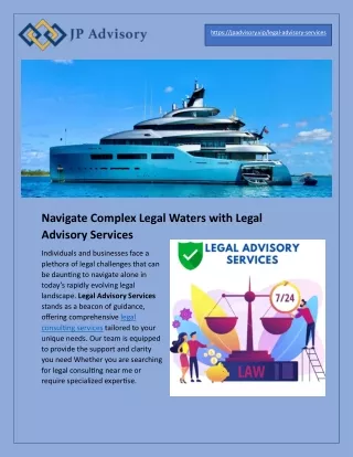 Navigate Complex Legal Waters with Legal Advisory Services