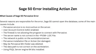 Sage 50 Error Installing Actian Zen