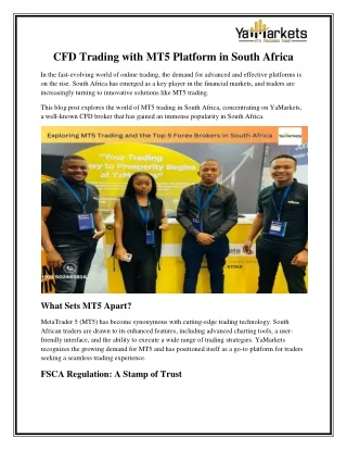 CFD Trading with MT5 Platform in South Africa