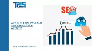 Why is the on-page SEO important for a website