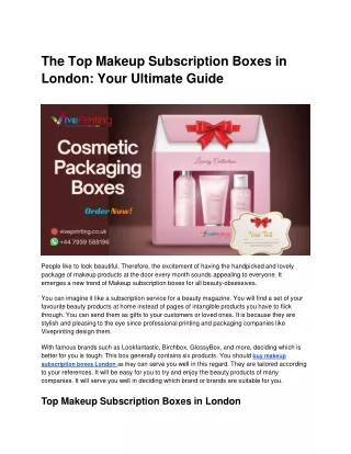 the top makeup subscription boxes in london your ultimate guide