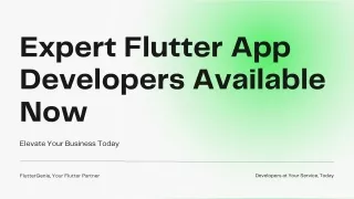 Elevate Your Business with Expert Flutter App Development Services