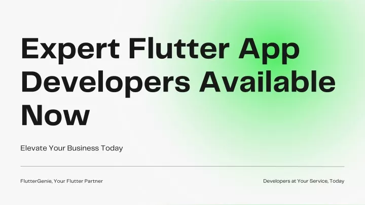 expert flutter app developers available now