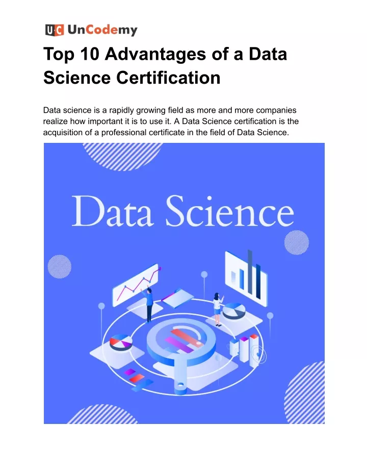 top 10 advantages of a data science certification