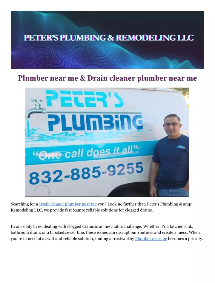 peter s plumbing remodeling llc peter s plumbing