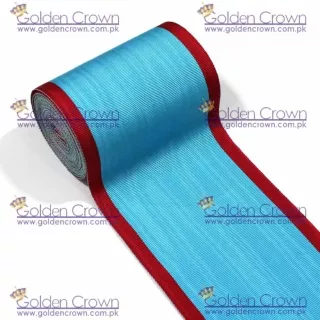 Masonic Moire Ribbon red And Sky Blue