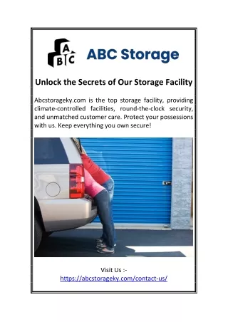 Unlock the Secrets of Our Storage Facility