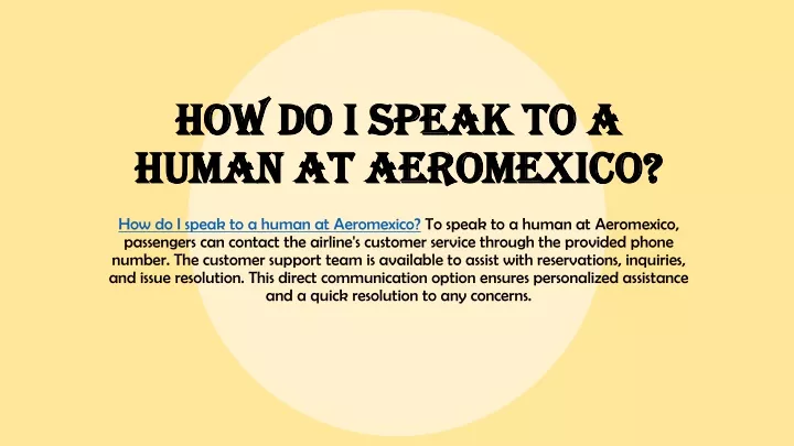 how do i speak to a human at aeromexico