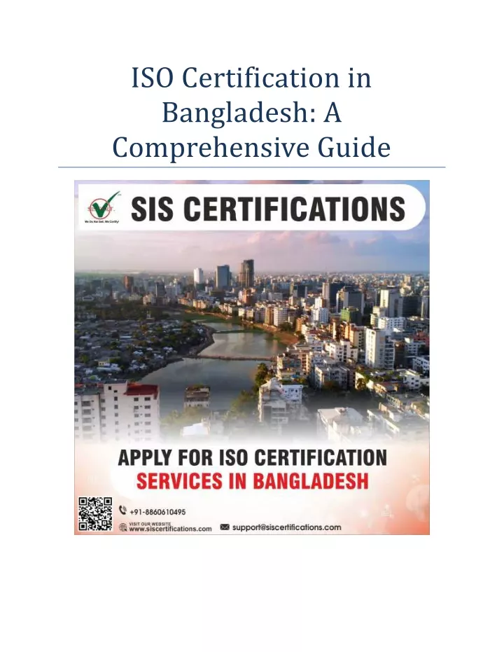 iso certification in bangladesh a comprehensive