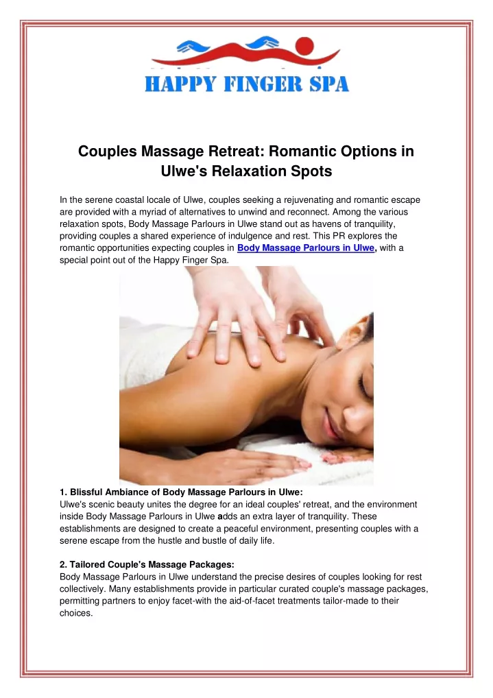 couples massage retreat romantic options in ulwe