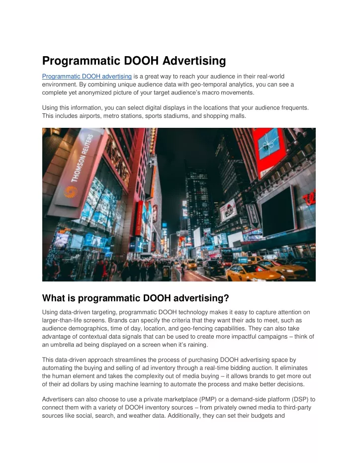 programmatic dooh advertising