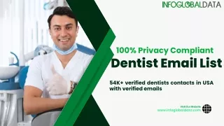 Get the best 100% Privacy Compliant Dentist Email Lists In US From InfoGlobalDat