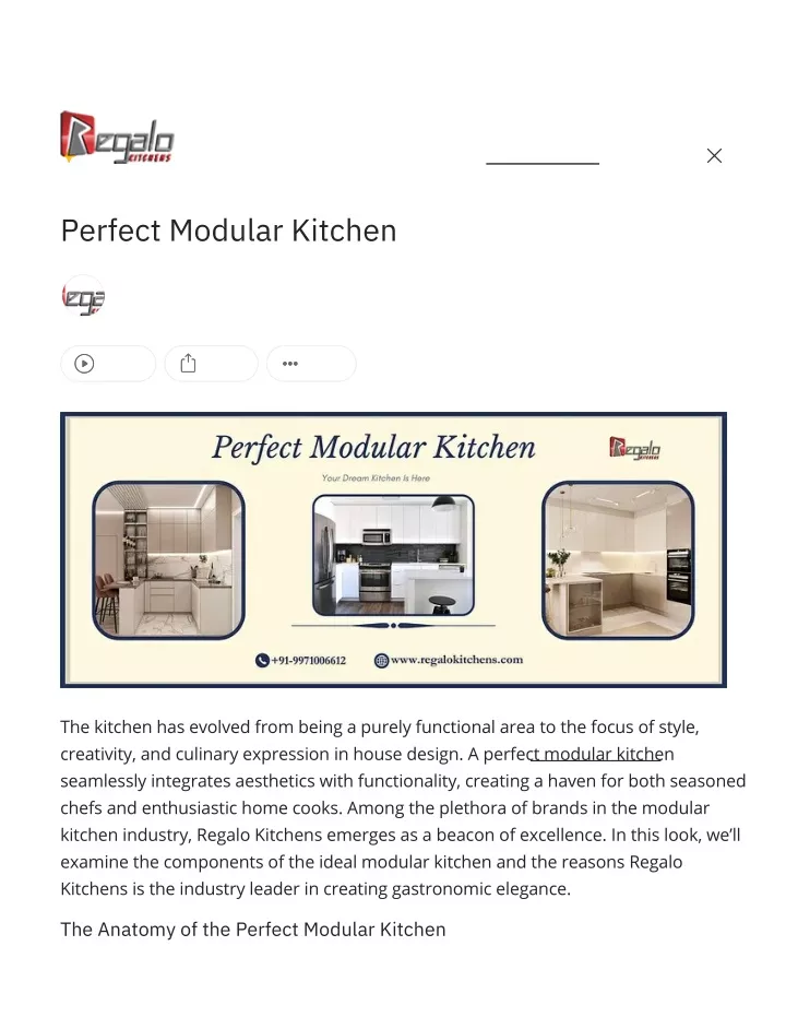 perfect modular kitchen