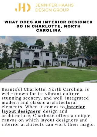 What does an interior designer do in charlotte, north carolina