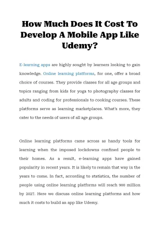 how much does it cost to develop a mobile