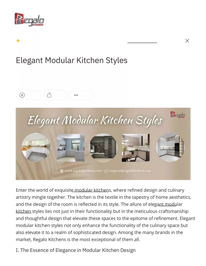 elegant modular kitchen styles