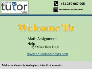 Math Assignment Help