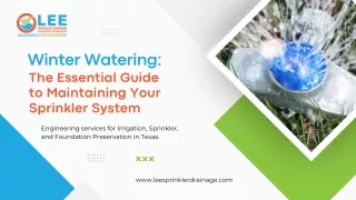 Winter Watering The Essential Guide to Maintaining Your Sprinkler System