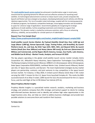 Small-satellite Launch Service Market