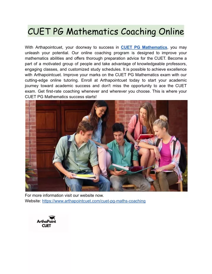 cuet pg mathematics coaching online