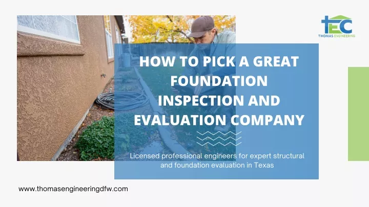 how to pick a great foundation inspection