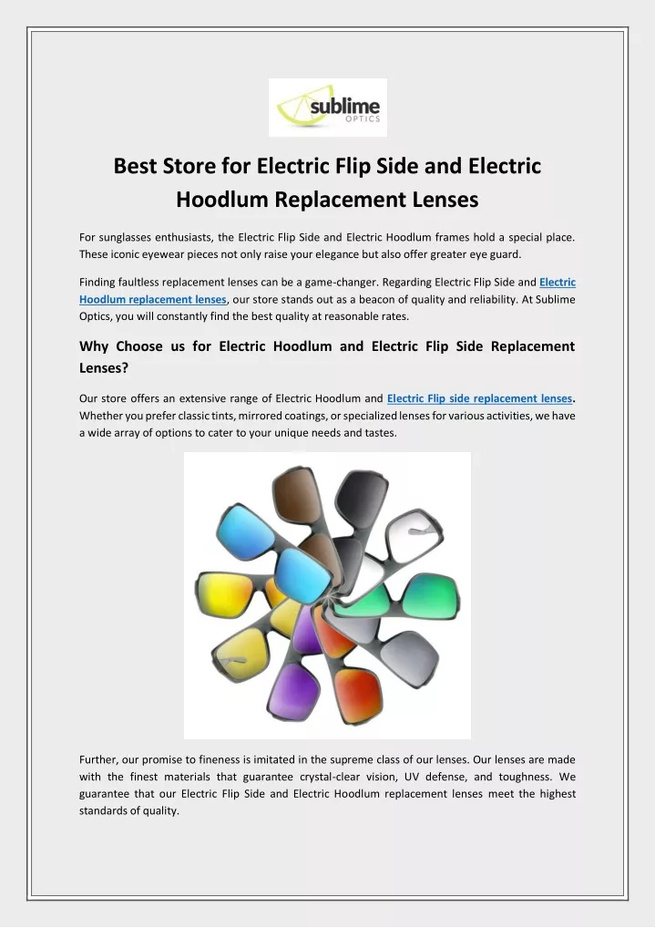 best store for electric flip side and electric