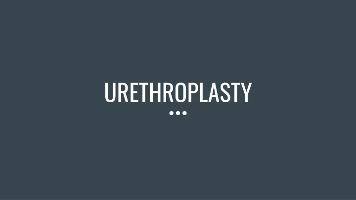 urethroplasty