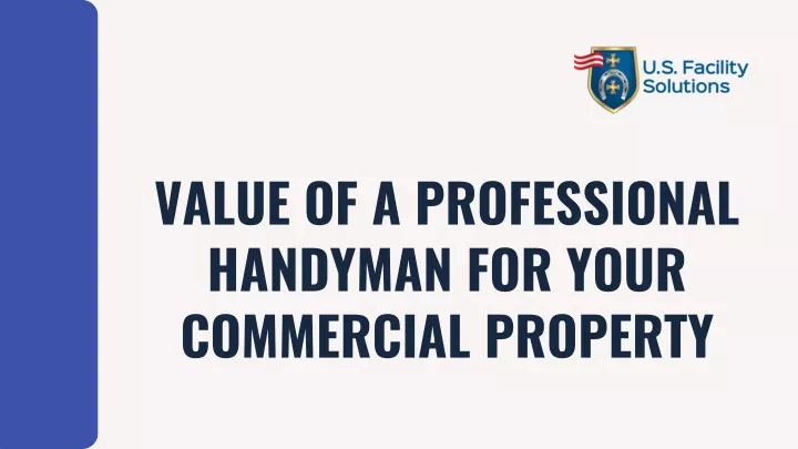 value of a professional handyman for your