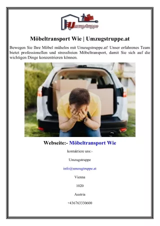 Möbeltransport Wie  Umzugstruppe.at
