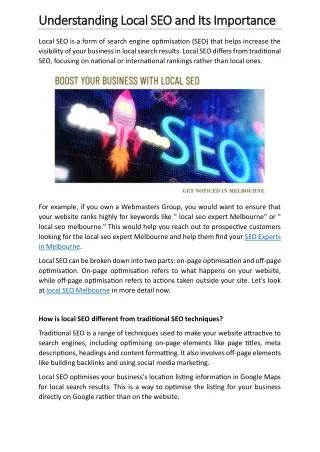 understanding understanding l local seo and
