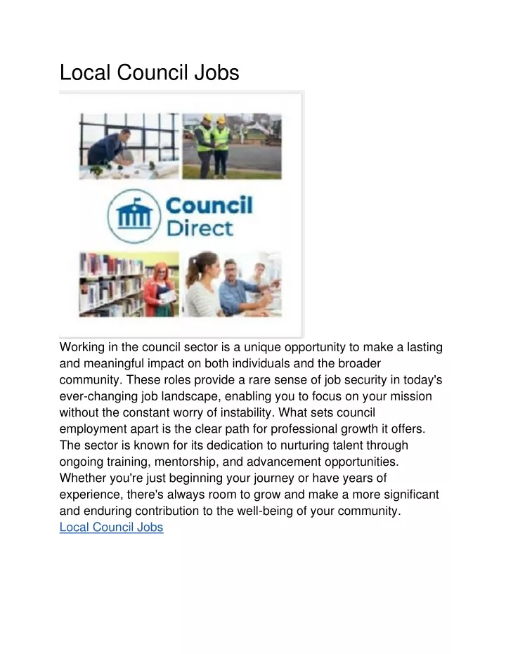 local council jobs