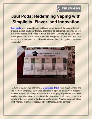 juul pods redefining vaping with simplicity