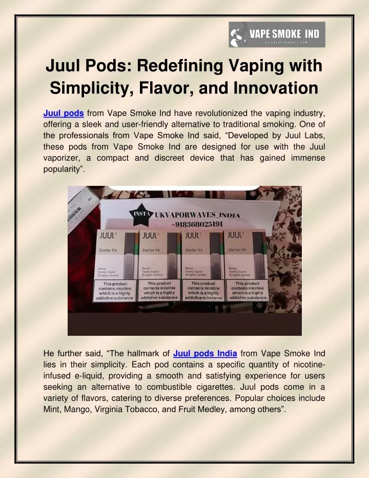 juul pods redefining vaping with simplicity