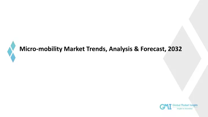 micro mobility market trends analysis forecast