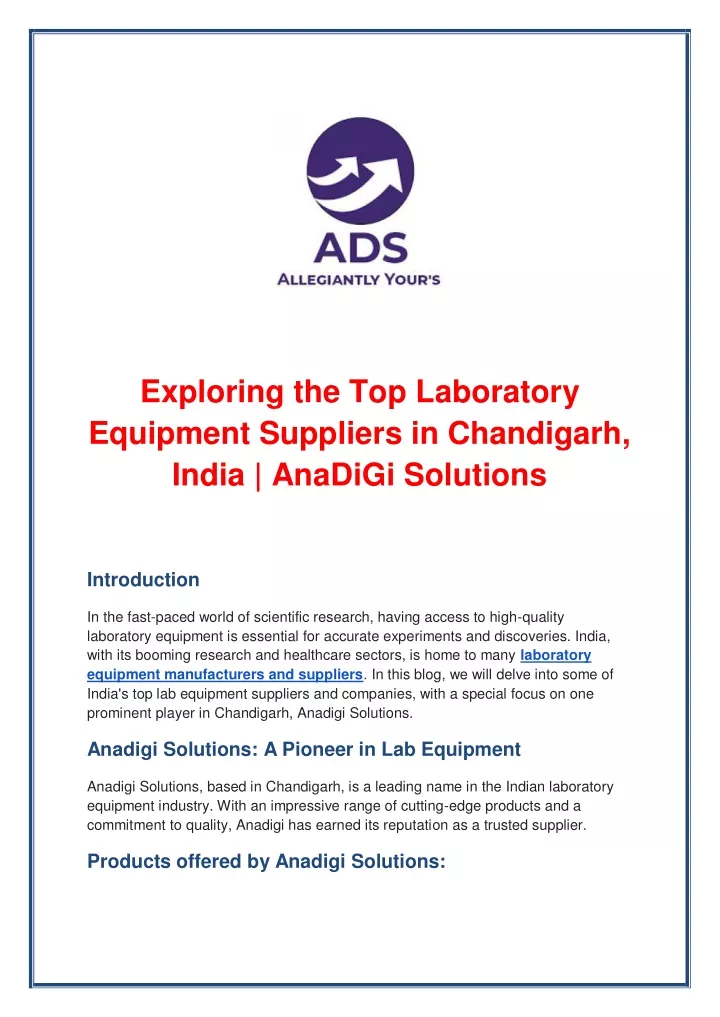 exploring the top laboratory equipment suppliers