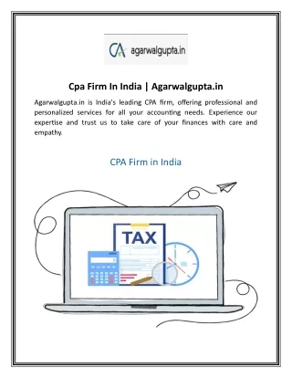 Cpa Firm In India  Agarwalgupta.in
