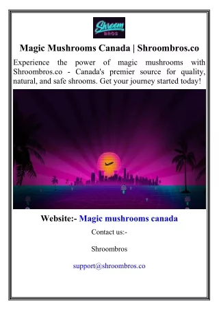 Magic Mushrooms Canada Shroombros.co
