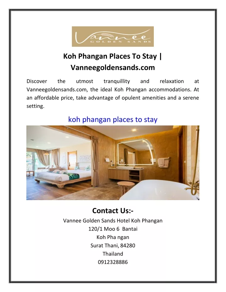 koh phangan places to stay vanneegoldensands com