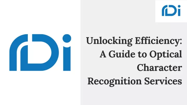 unlocking efficiency a guide to optical character