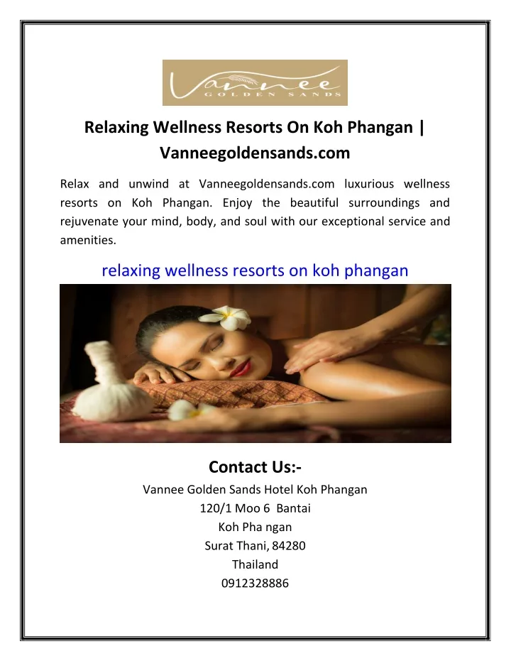 relaxing wellness resorts on koh phangan