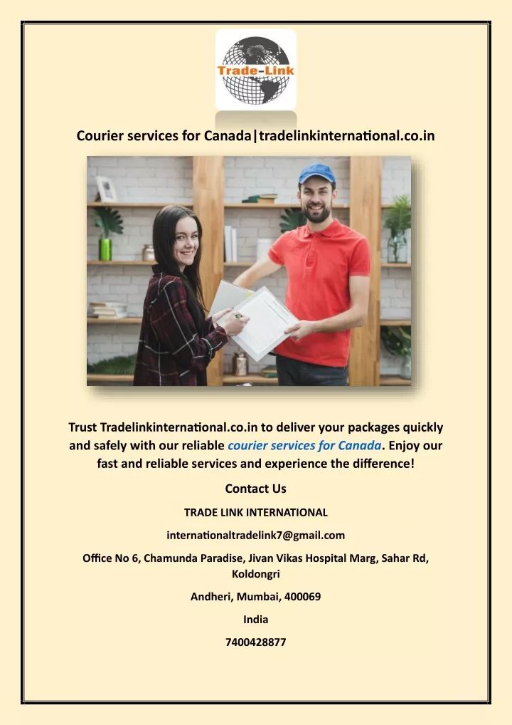 courier services for canada