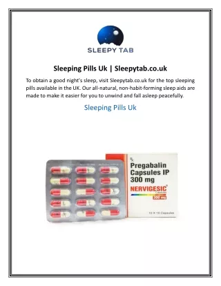 Sleeping Pills Uk  Sleepytab.co.uk