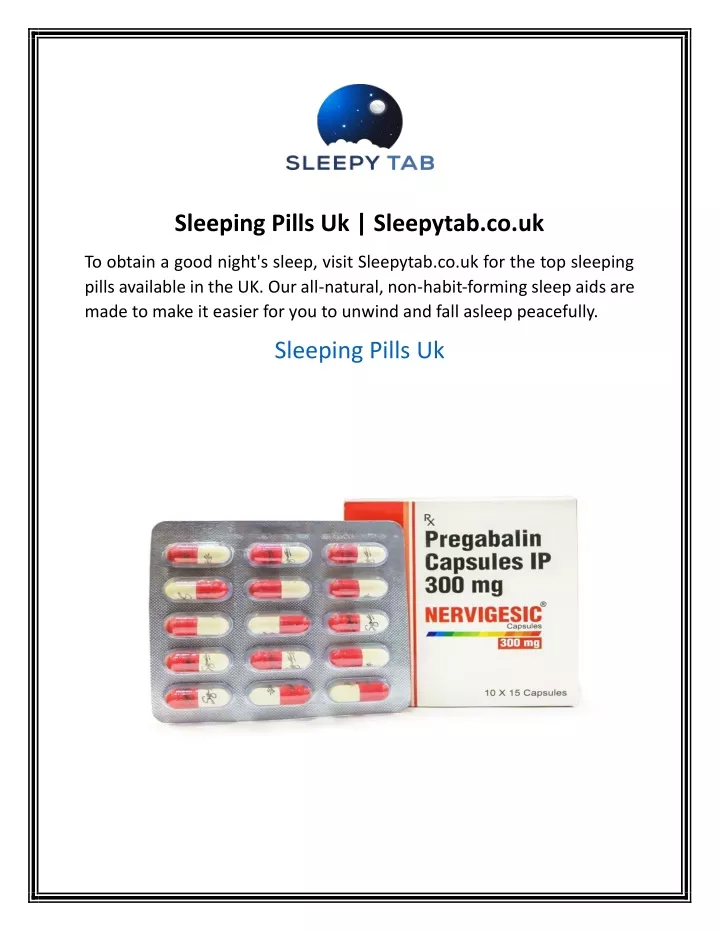 sleeping pills uk sleepytab co uk