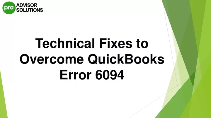 technical fixes to overcome quickbooks error 6094