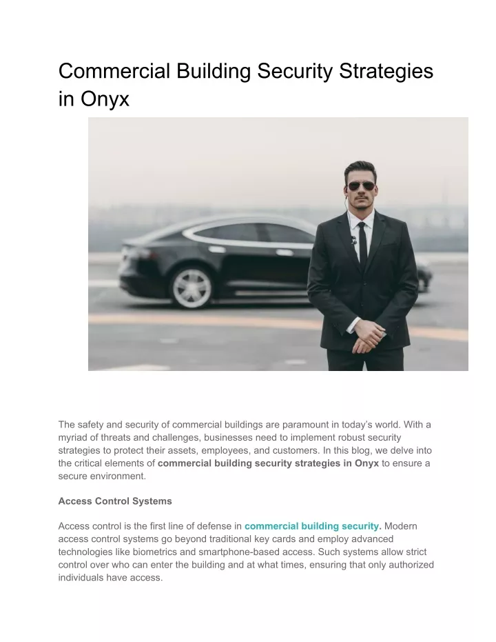 commercial building security strategies in onyx