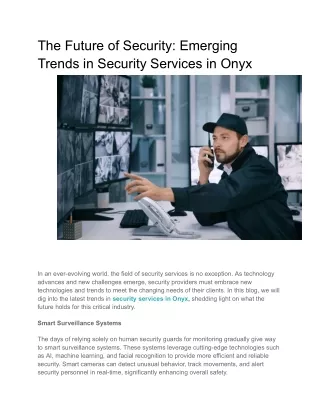the future of security emerging trends