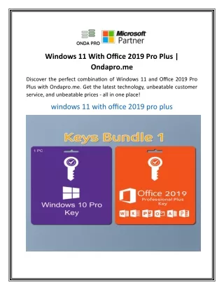 Windows 11 With Office 2019 Pro Plus  Ondapro.me
