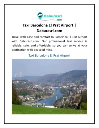 Taxi Barcelona El Prat Airport Daburasrl
